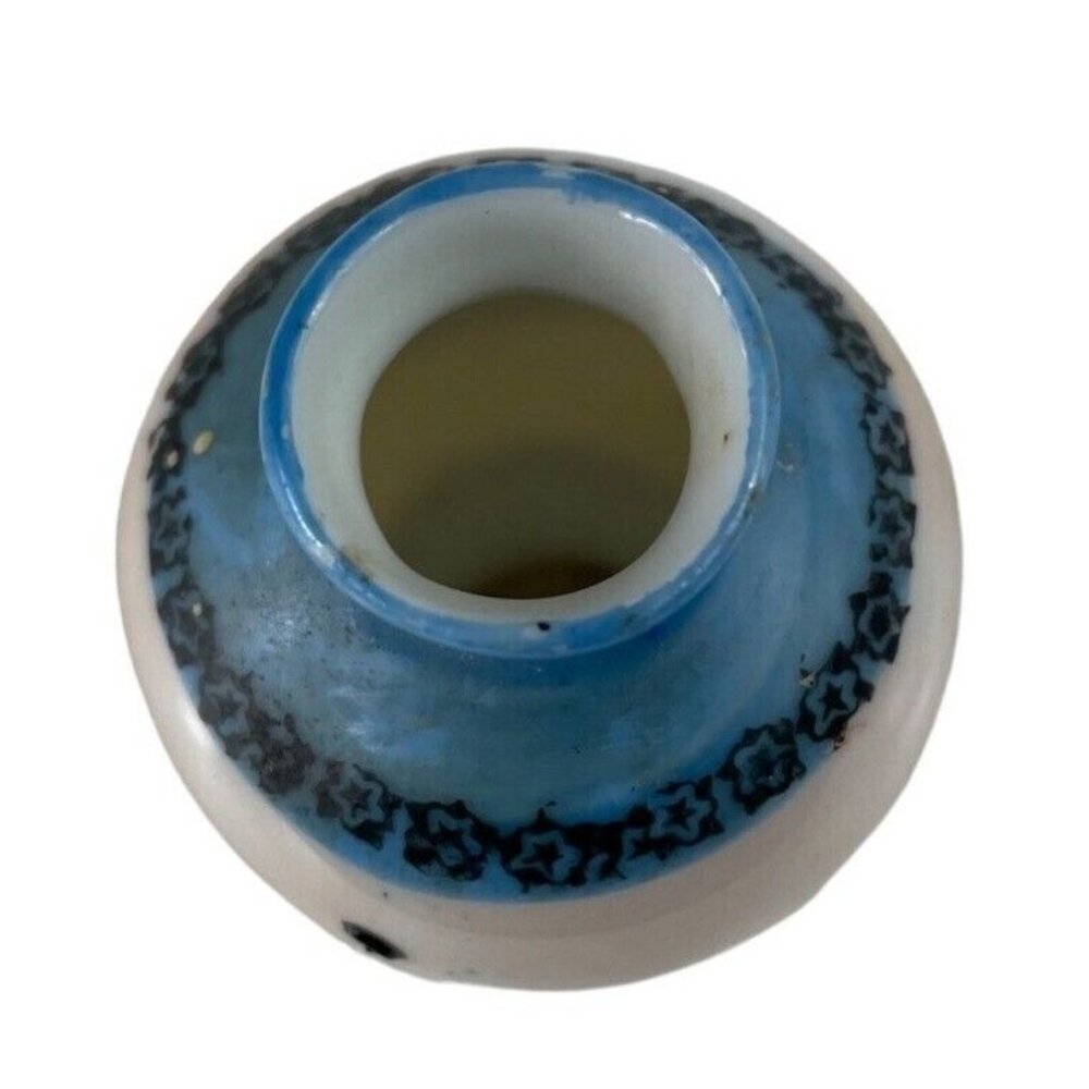 Vintage Occupied Japan Miniature Footed Porcelain Bud Vase Urn Country Scene - Picture 6 of 11